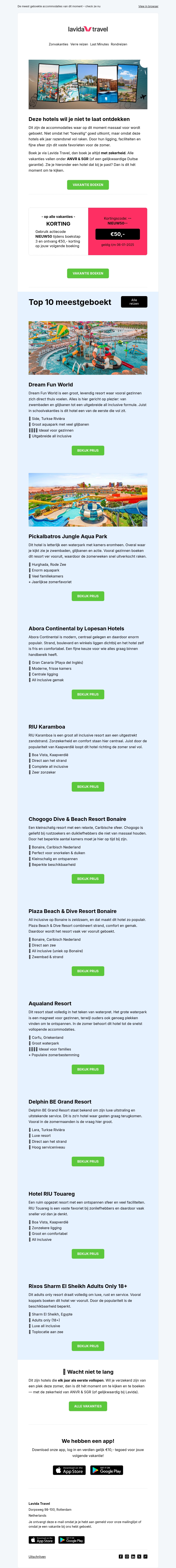 ➡️ Deze 10 hotels raken het snelst vol deze zomer ➡️ Deze 10 hotels raken het snelst vol deze zomer