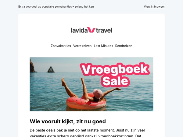 Vroeg boeken loont nu écht 💛