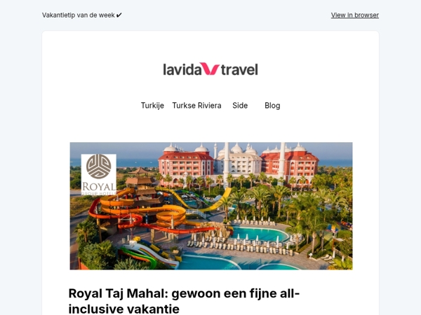 ☀️ Royal Taj Mahal aan de Turkse Rivièra