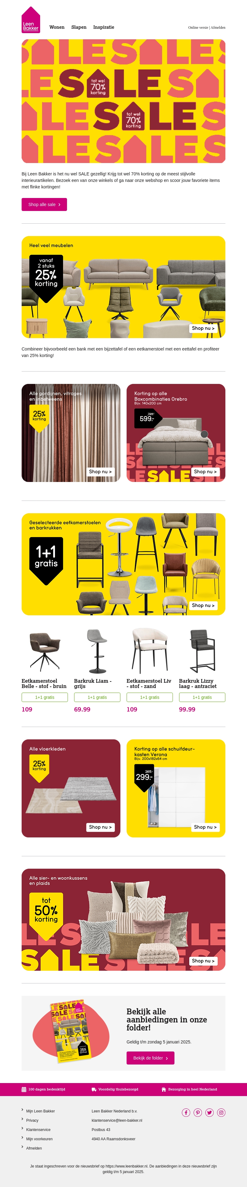 π Leen Bakker's SALE begint nu! π Leen Bakker's SALE begint nu!