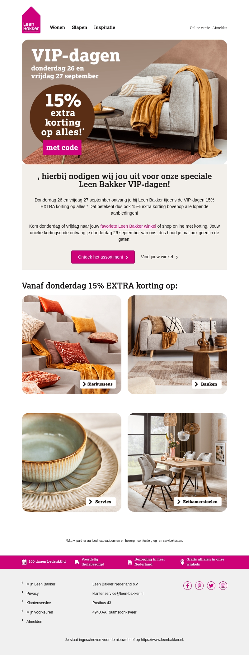 β° Zet het in je agenda: aanstaande donderdag = VIP-dagen! β° Zet het in je agenda: aanstaande donderdag = VIP-dagen!