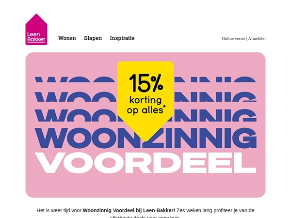 🔥 15% korting op ALLES!*