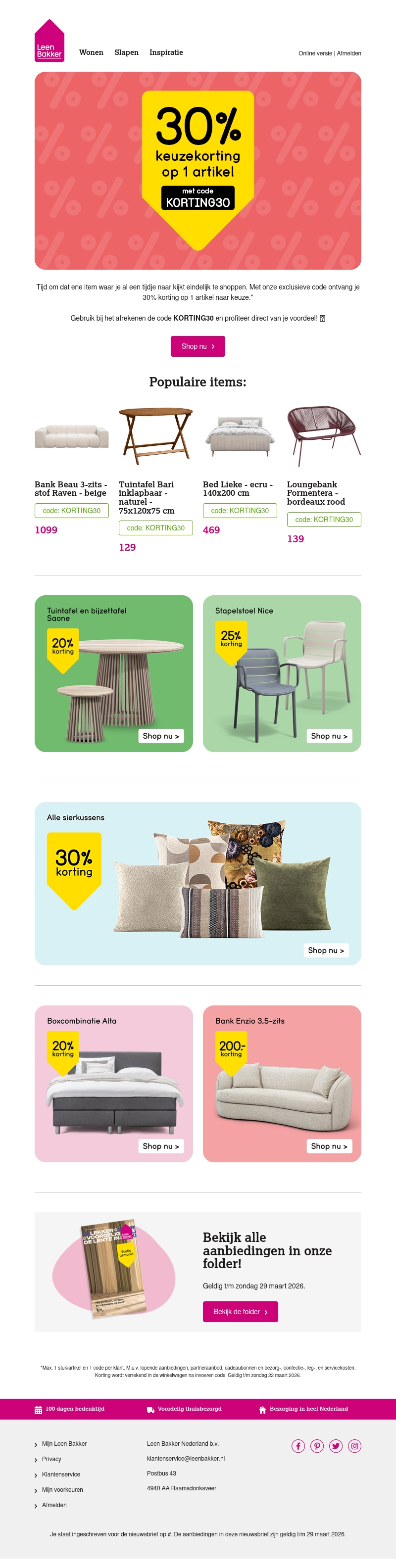 Dat ene item met 30% korting… 👀 Dat ene item met 30% korting… 👀