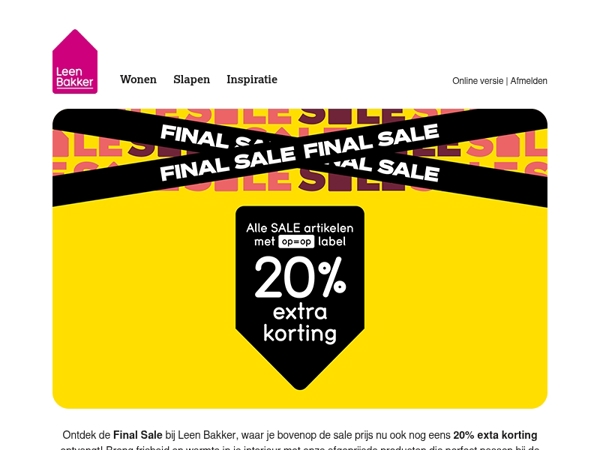 💥 De FINAL SALE is begonnen 💥