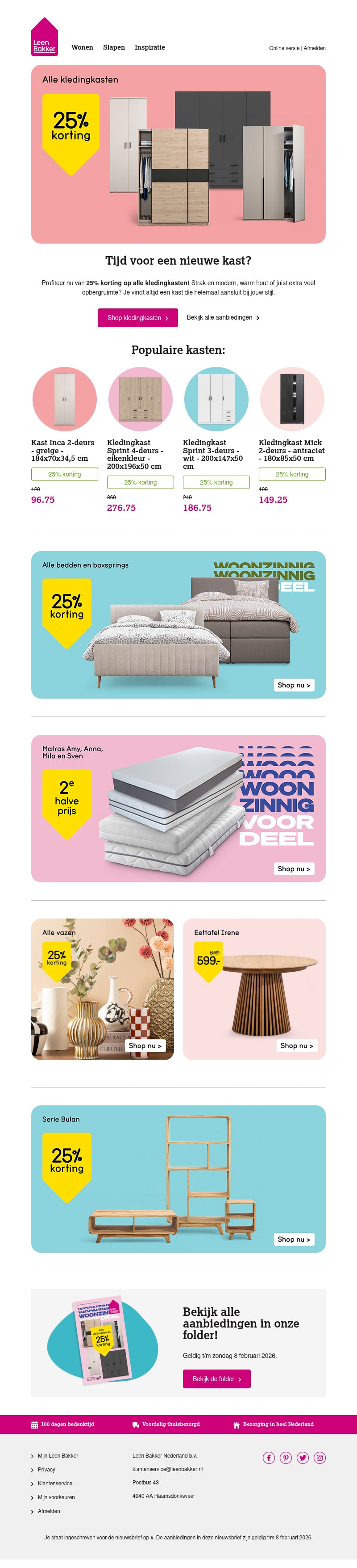 Tijd voor een nieuwe kast? Tijd voor een nieuwe kast?