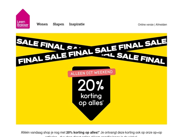 FINAL SALE: dit is je allerlaatste kans... ⏰