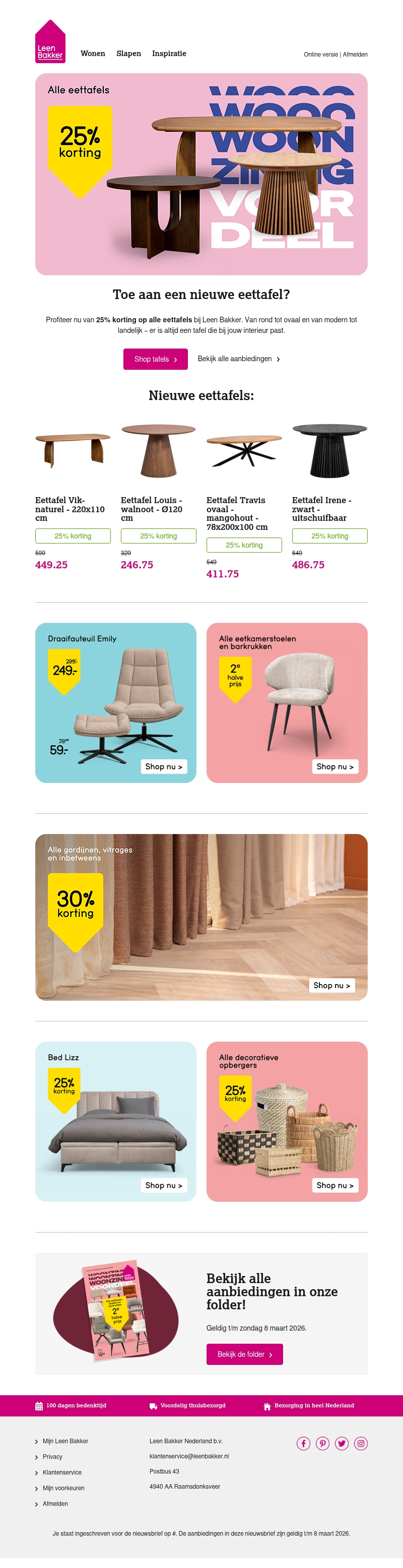 Toe aan een nieuwe eettafel? Toe aan een nieuwe eettafel?
