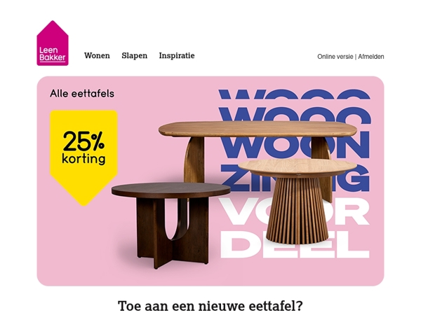 Toe aan een nieuwe eettafel?