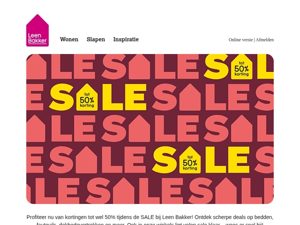 SALE | tot 50% korting!