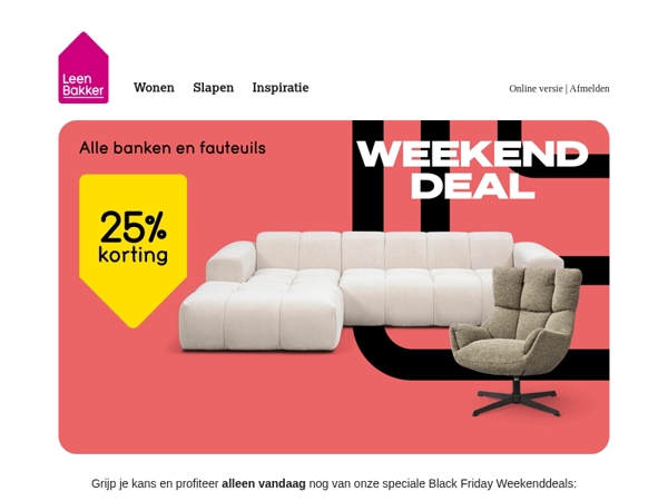 Laatste kans! 25% korting op alle banken 🔥