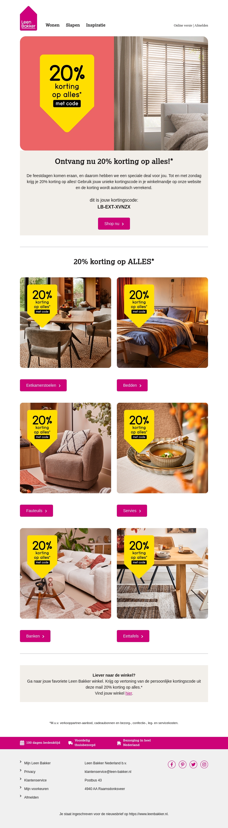 Mis het niet: 20% korting op ALLES π Mis het niet: 20% korting op ALLES π