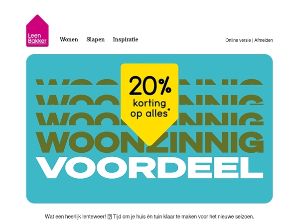 🌞 20% korting op alles*