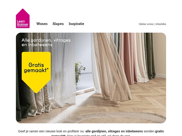  ✂️ Alle gordijnen gratis gemaakt!