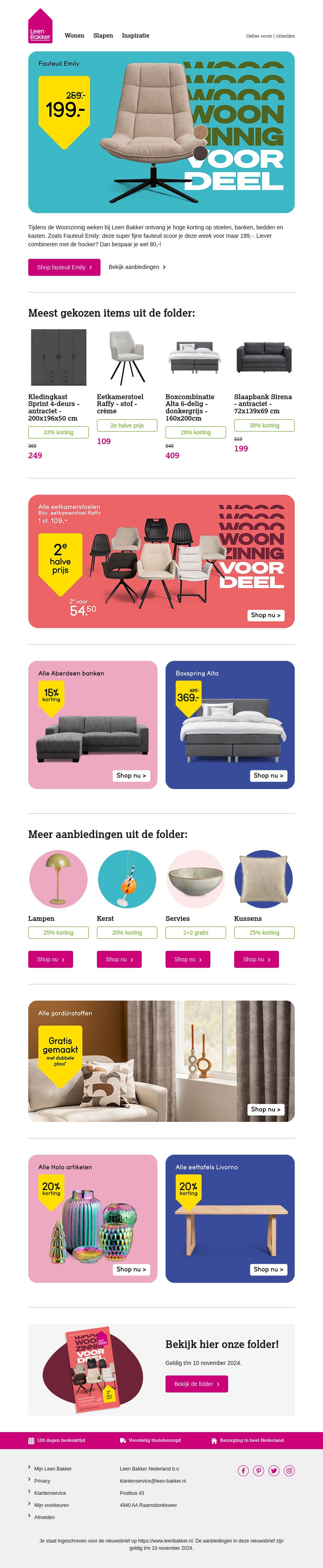 Profiteer van hoge kortingen tijdens Woonzinnig voordeel! Profiteer van hoge kortingen tijdens Woonzinnig voordeel!