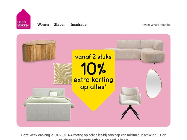 -10% EXTRA op alles!
