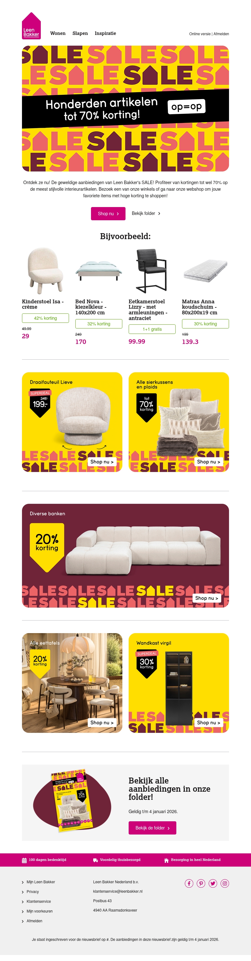 π Leen Bakker's SALE begint nu! π Leen Bakker's SALE begint nu!