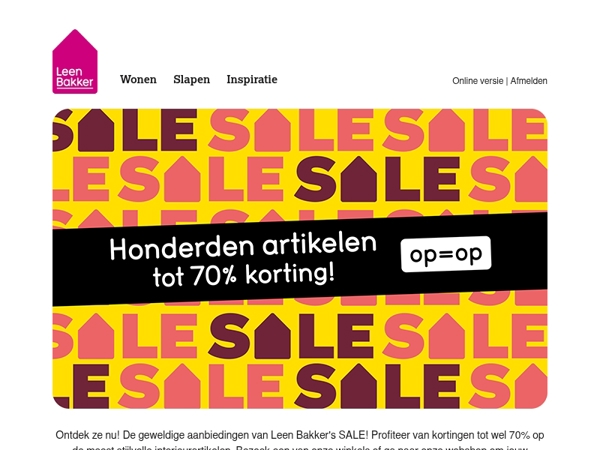 🎉 Leen Bakker's SALE begint nu!