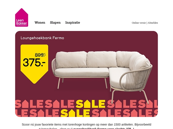 🔥 Loungeset Fermo voor slechts 375.-