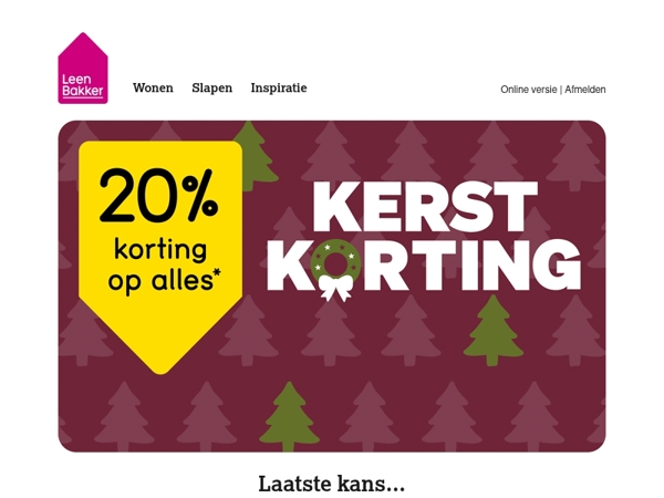 Laatste kans: 20% korting op alles!*