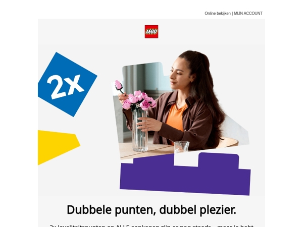 ​LEGO® fan, vergeet niet om te verdubbelen