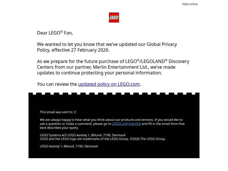 Updates to our privacy policy Updates to our privacy policy