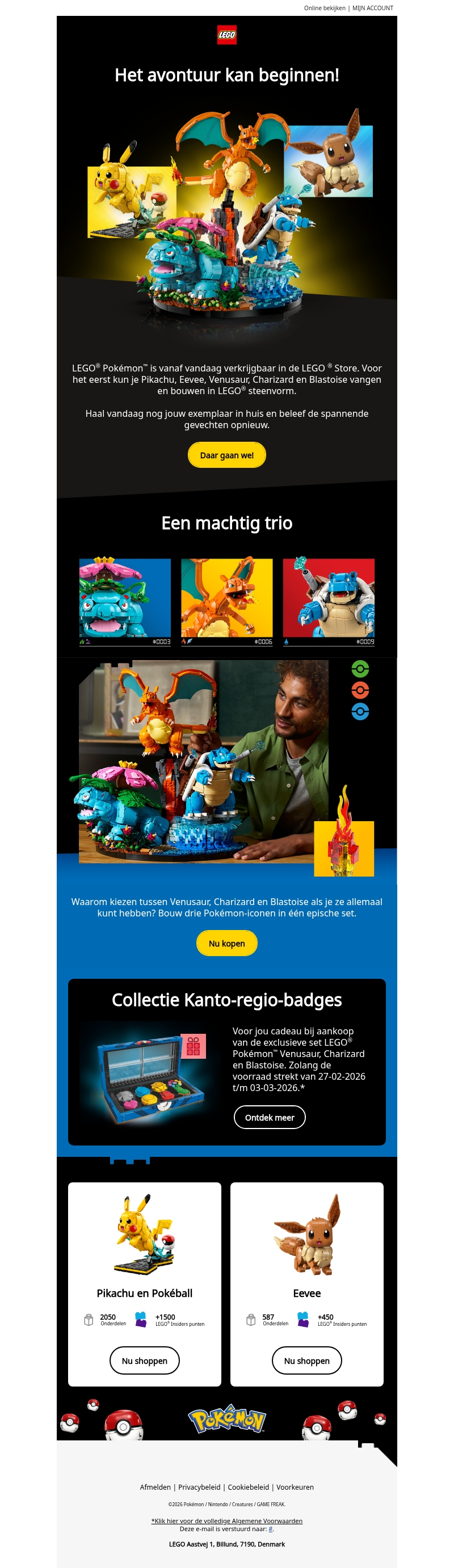 LEGO® Pokémon™ is er! LEGO® Pokémon™ is er!
