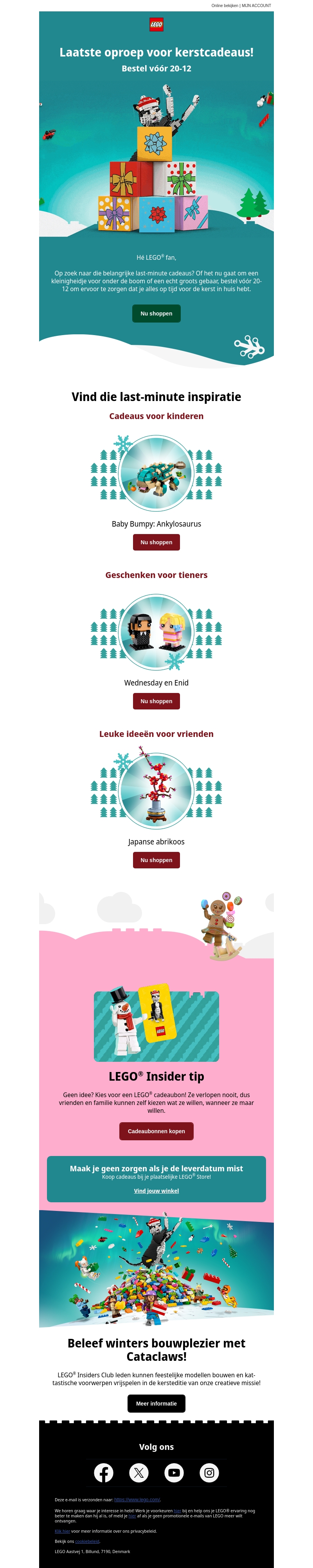 Laatste kans om het voor kerst te ontvangen, LEGO® fan Laatste kans om het voor kerst te ontvangen, LEGO® fan