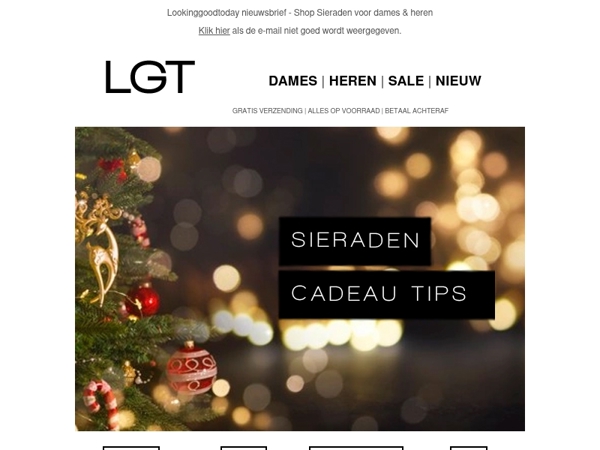 Sieraad cadeau geven? - Ontvang nog voor de Kerst