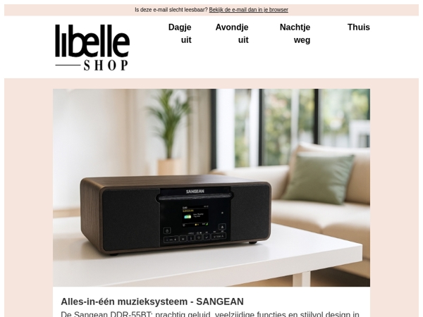 Geniet van prachtig geluid in één compact muzieksysteem