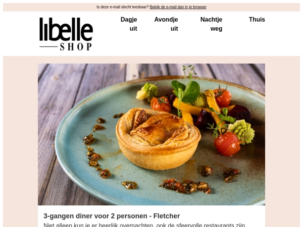 Geniet van de lekkerste gerechten tijdens een 3-gangen diner