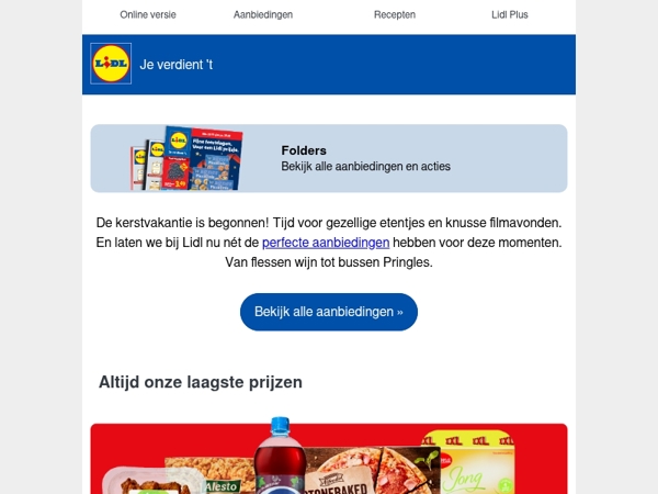 Aanbiedingen voor kerstborrels en filmavonden