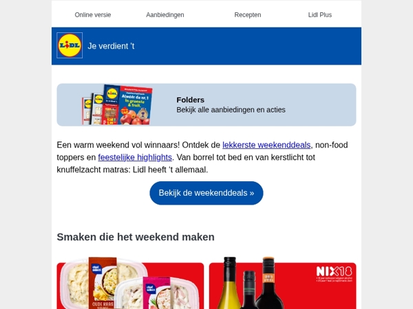 30% korting op verspakketten met Lidl Plus