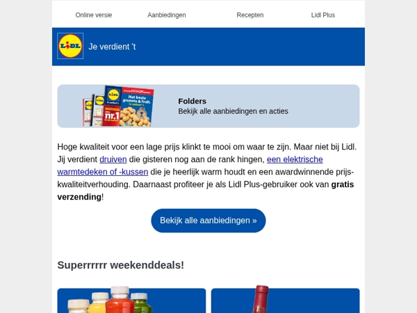 Heb je de weekenddeals al gezien?