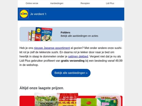 Van sushi tot satijn: je verdient ‘t