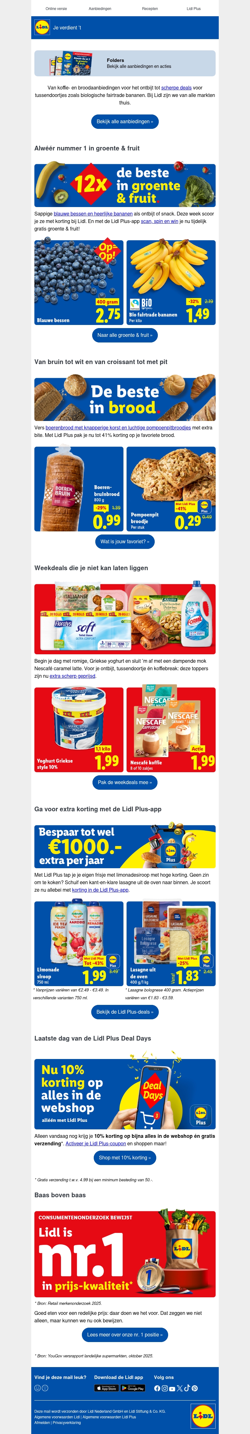Laatste dag van de Lidl Plus Deal Days ⏳ Laatste dag van de Lidl Plus Deal Days ⏳