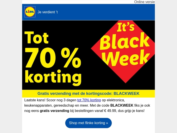 Laatste kans: tot 70% Black Week korting 🖤