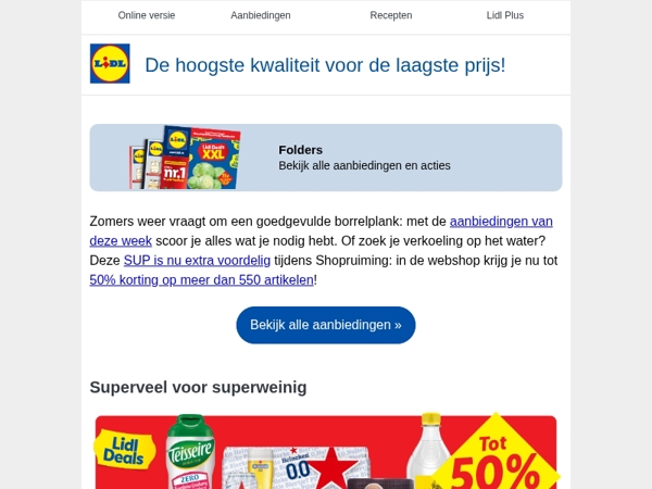 Tijdelijk tot wel 50% korting in de webshop