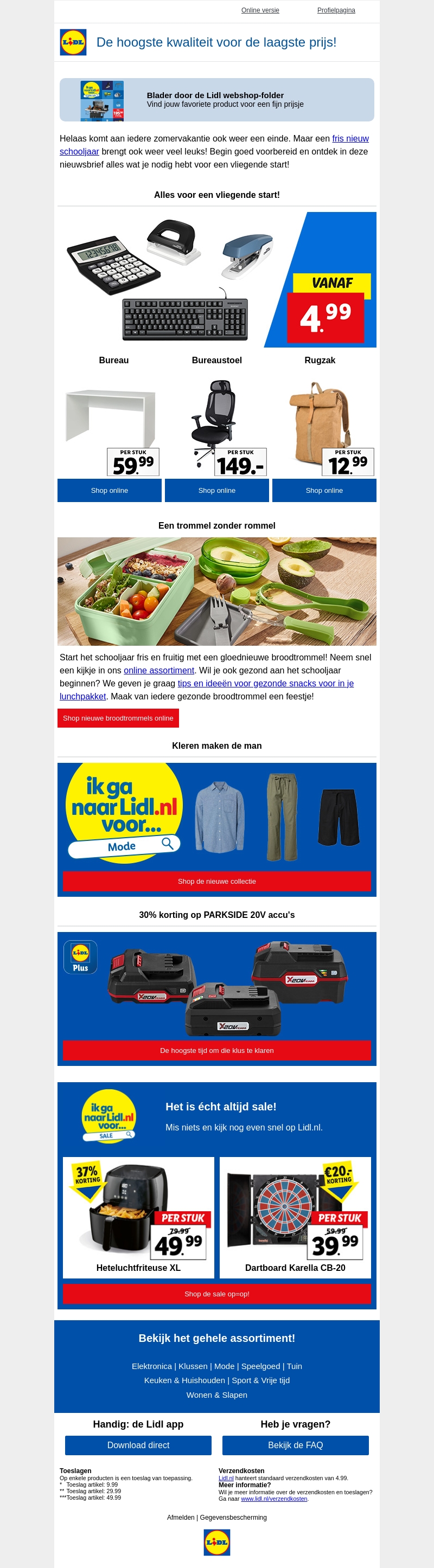 Back to school? Alles voor een vliegende start Back to school? Alles voor een vliegende start