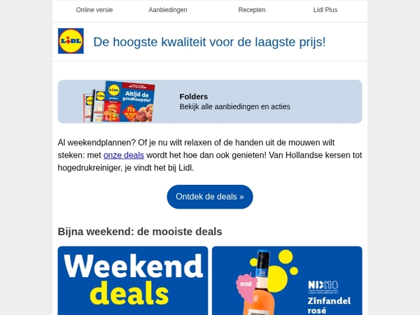Het is pas weekend met onze weekenddeals!