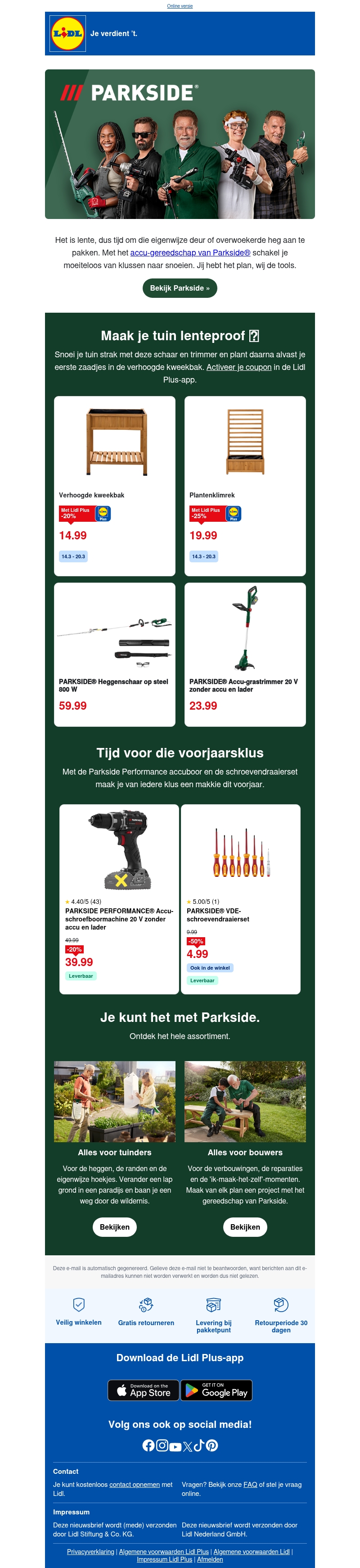 Pak voordelig die klus op met Parkside Pak voordelig die klus op met Parkside