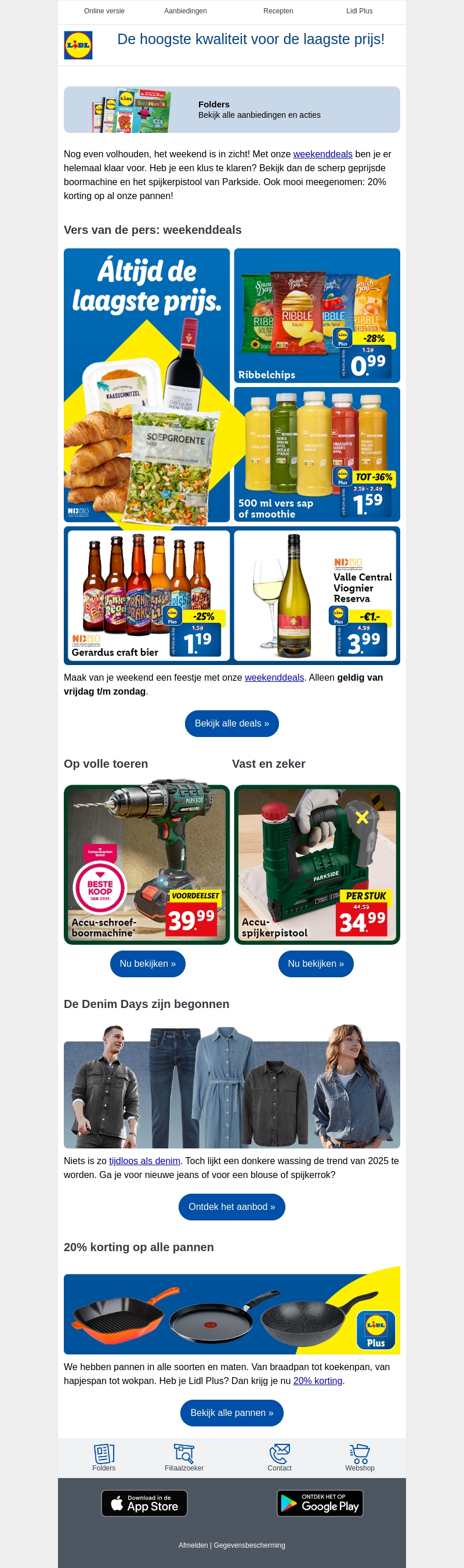 Topdeals voor een topweekend Topdeals voor een topweekend