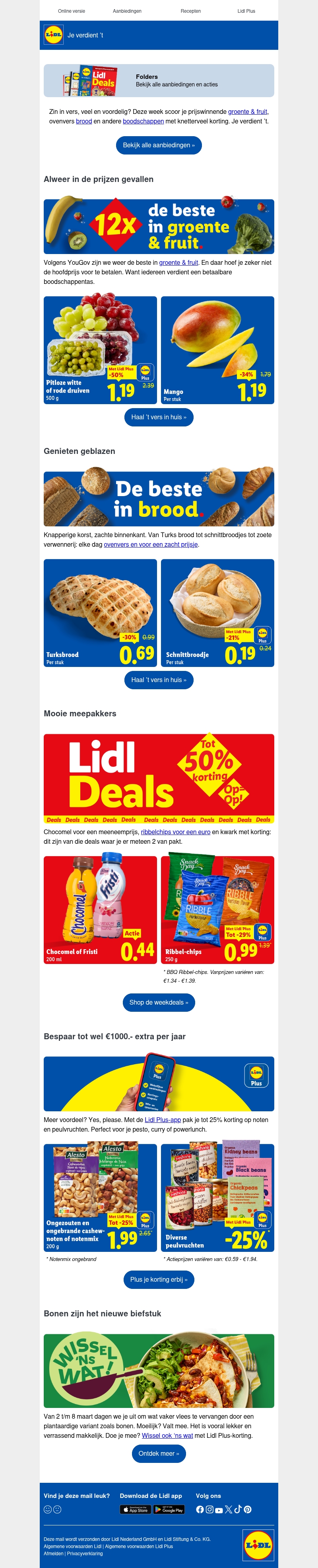 50% korting op pitloze druiven 50% korting op pitloze druiven
