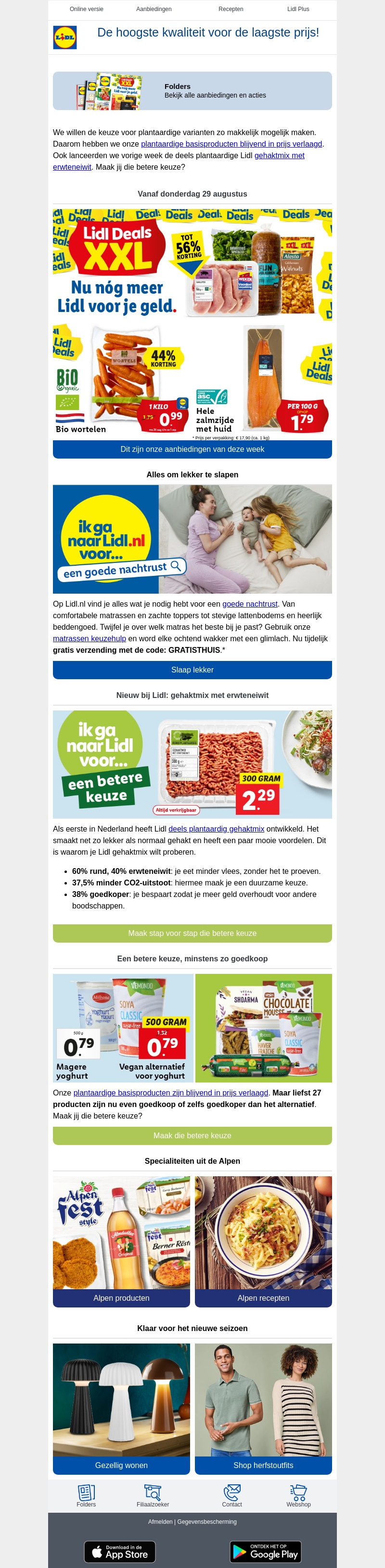 Plantaardige producten in prijs verlaagd Plantaardige producten in prijs verlaagd