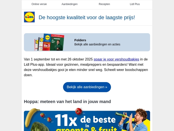 Spaar nu voor vershoudbakjes!