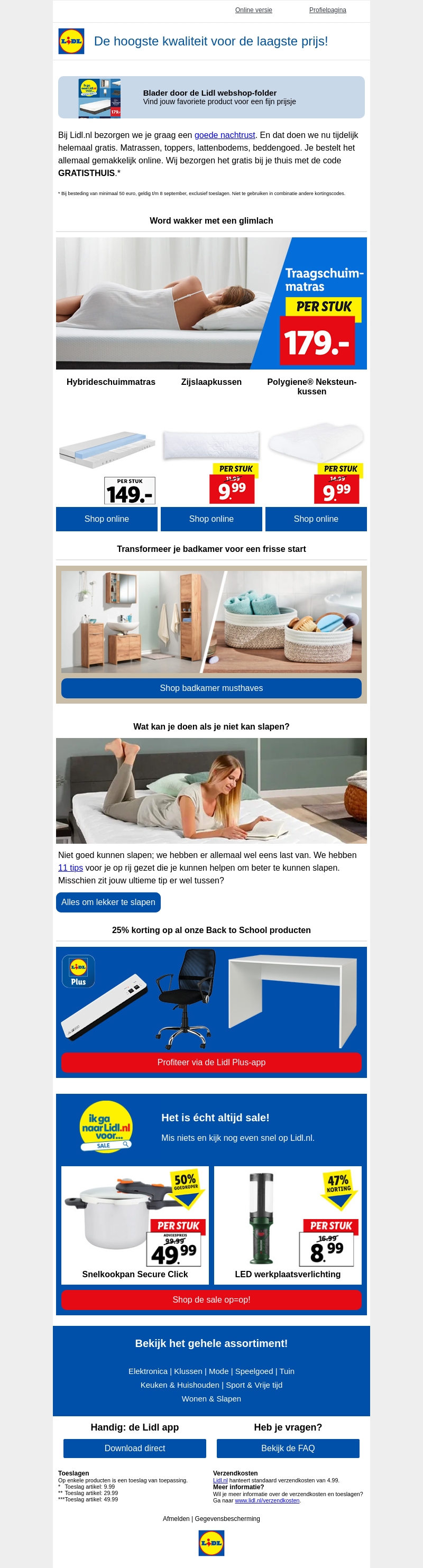 Wij bezorgen je een goede nachtrust Wij bezorgen je een goede nachtrust