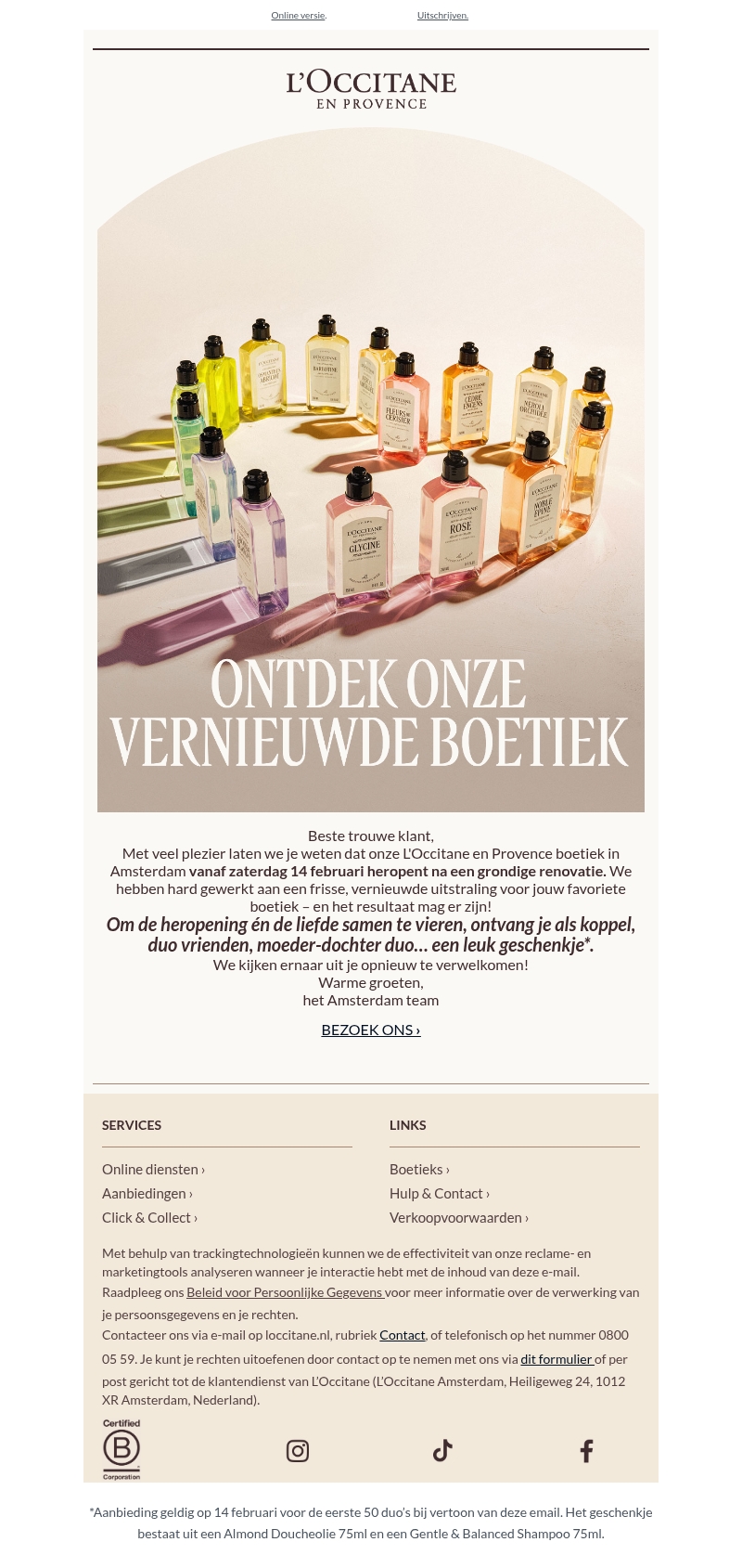 Vier Valentijn in onze vernieuwde boetiek Vier Valentijn in onze vernieuwde boetiek