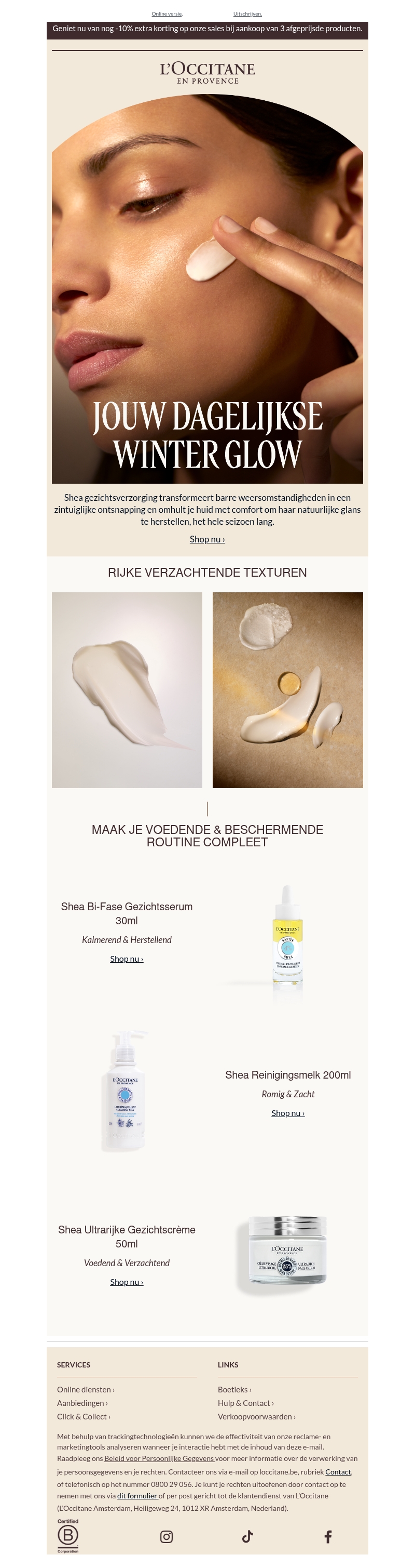 Een gezichtsroutine met Sheaboter Een gezichtsroutine met Sheaboter