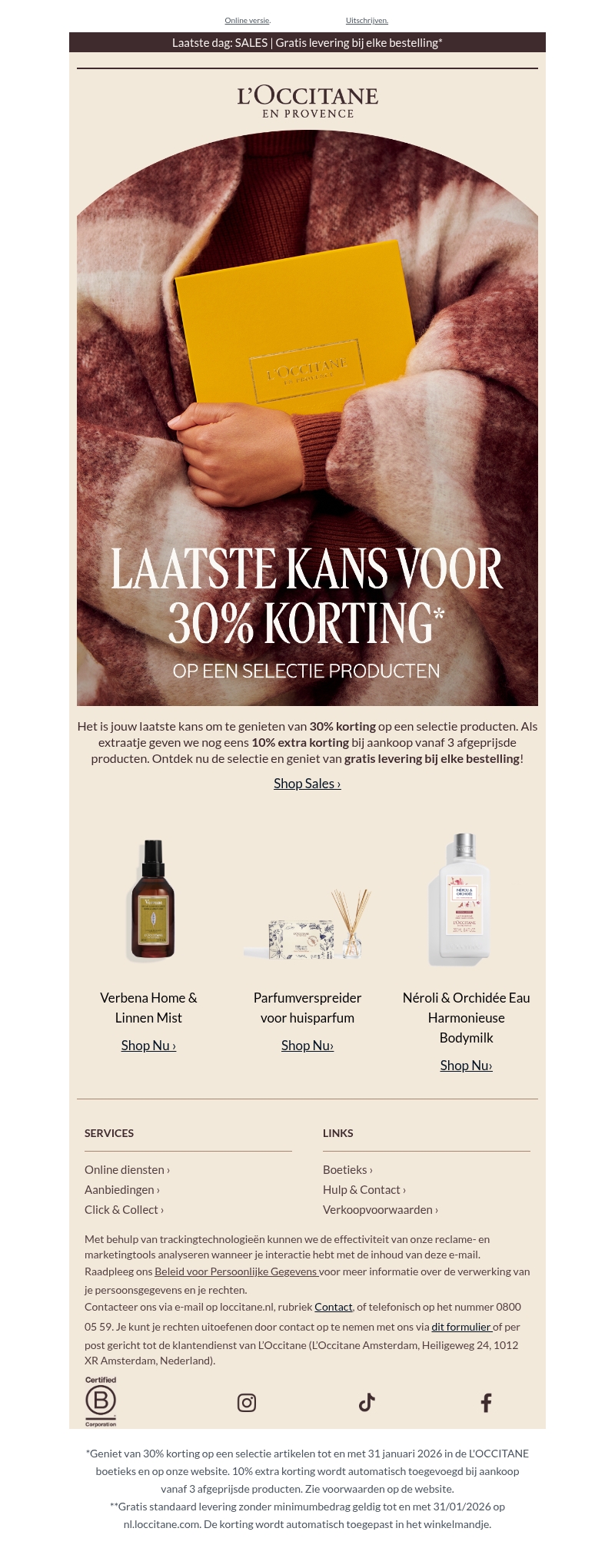Laatste kans om te genieten van de Sales Laatste kans om te genieten van de Sales