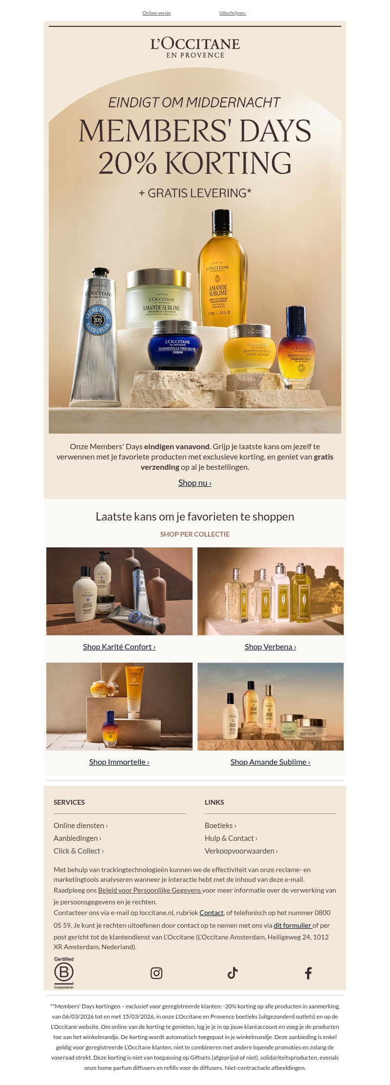Nog tot middernacht 20% korting op onze website Nog tot middernacht 20% korting op onze website