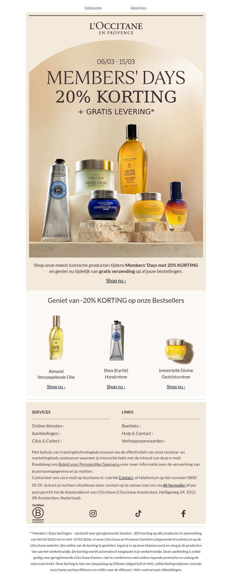 -20% op bestsellers tijdens onze Members' Days -20% op bestsellers tijdens onze Members' Days